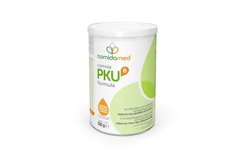 Can of comida-PKU B formula orange